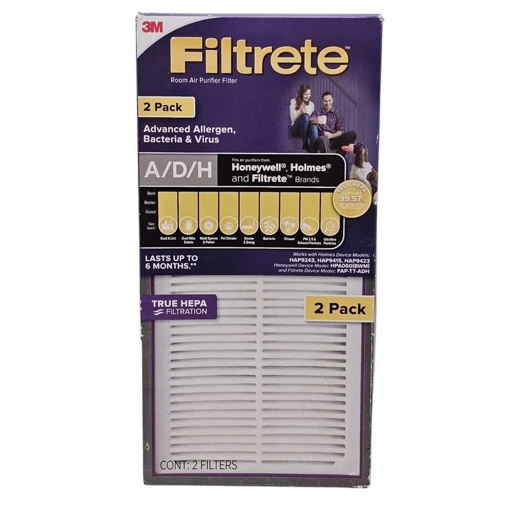 [9x] 3M Filtrete A/D/H Advanced Allergen Bacteria Virus HEPA Air Filters NIP